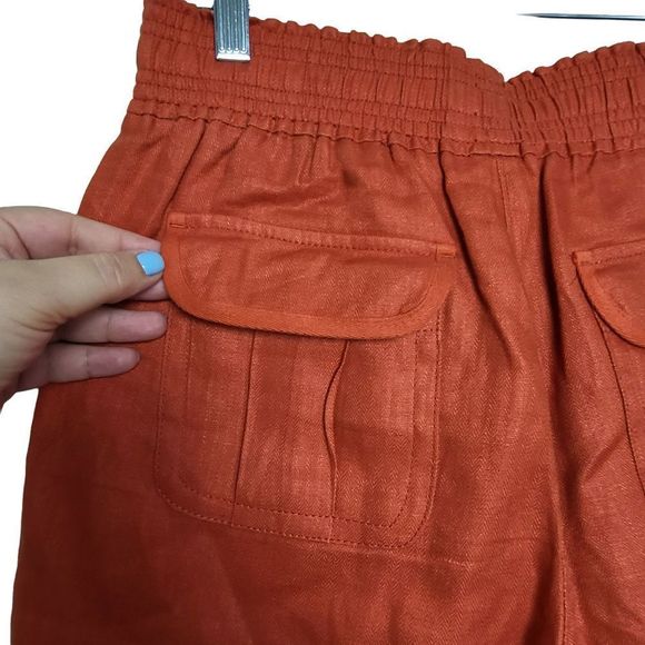J.Crew Orange Linen Shorts Size Small - Picture 9 of 11